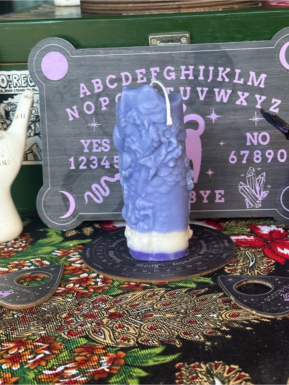 Moonlit Tide Mermaid Pillar Candle - Picture 6 of 9
